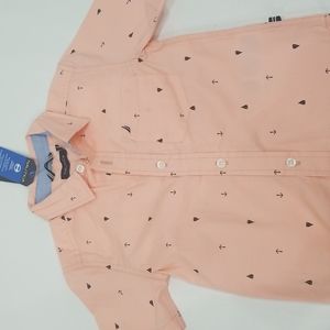 Nautica Nautical Short Sleeve Button Up Shirt